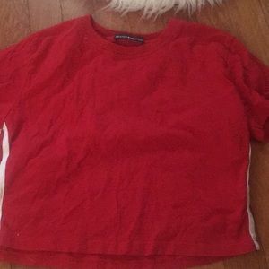 Red brandy crop top